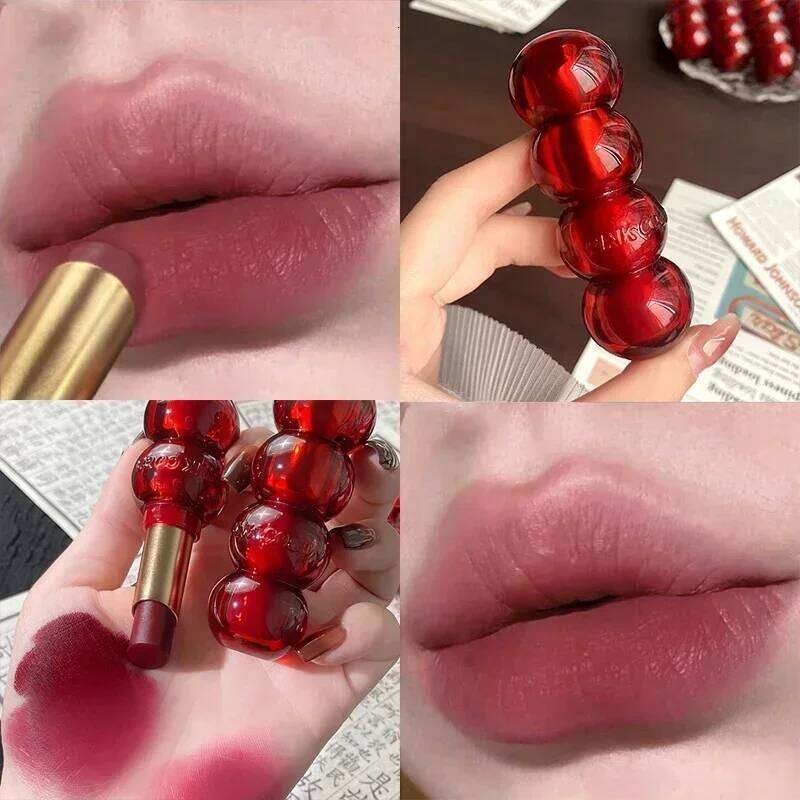 6Colors Matte Lipstick Mist Rose Long-Lasting Moisturising Nude Lipsticks Gloss Non-stick Cup Red Sexy Lip Makeup Cosmetics Z260310