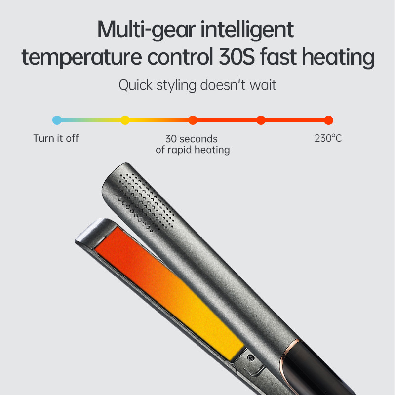 Professional 2 In 1 Hair Straightener Curling Iron Mini Pencil Flat Iron for Short Hair Beard Straightener Ceramic Hair Curler 240911