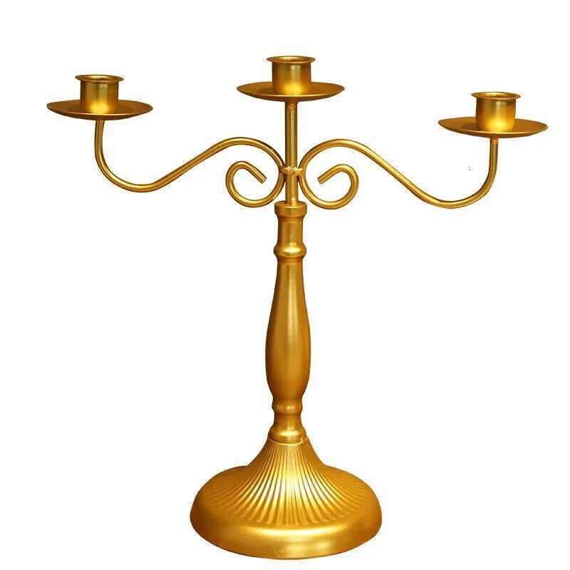 Metal Candelabrum Wrought Iron Vintage Make Old Candlesticks Candle Holders Wedding Centerpieces for Tables Home Decoration H260310