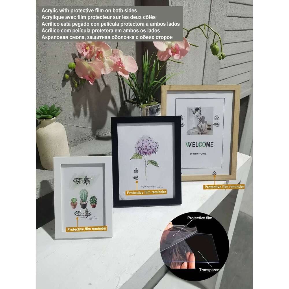 1Pc/3Pcs Gallery Frames15X20 20X25 A4 Pictures Frame for Table Top or Wall Mounting Frames Photo Commemorative Gift H260310 - view 3