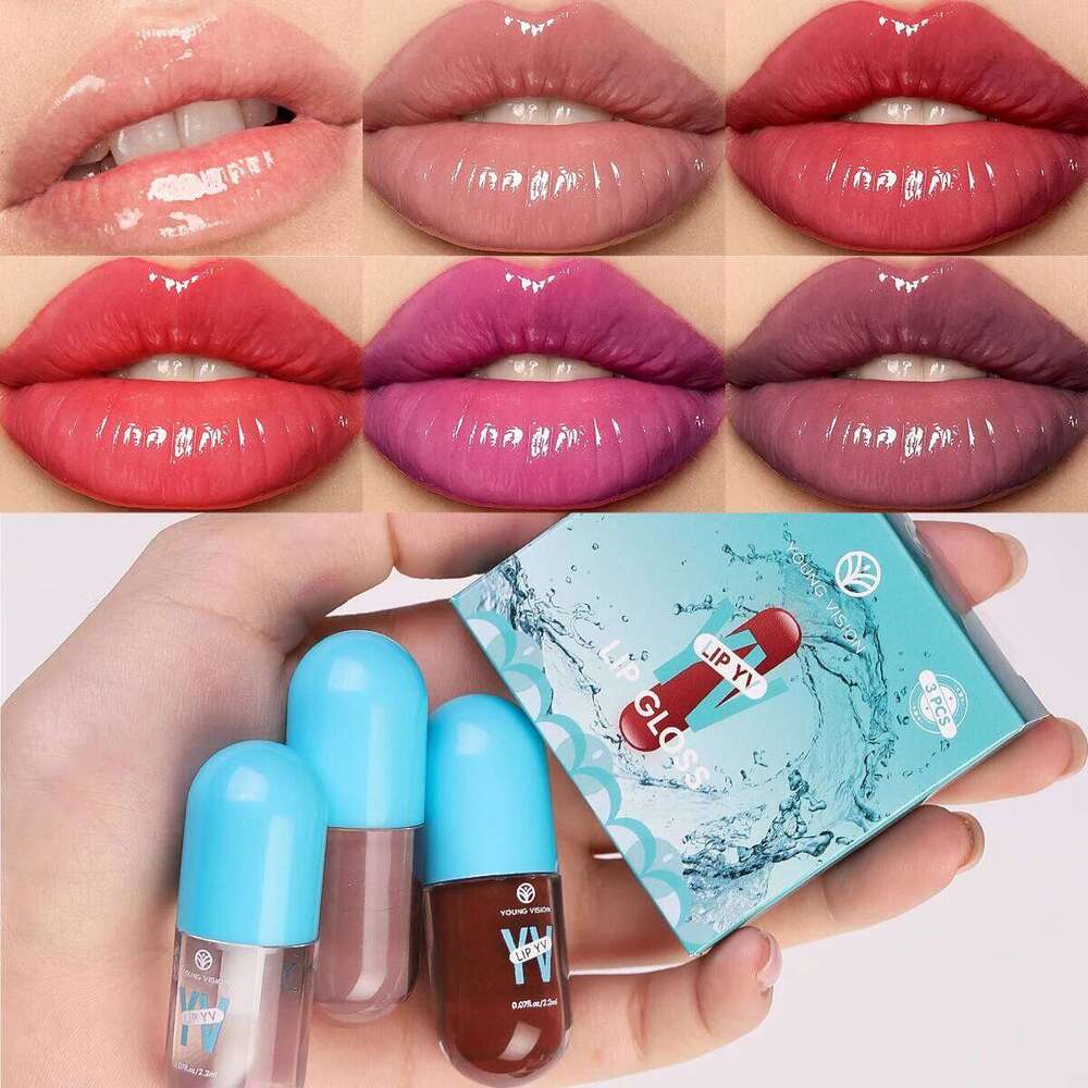 YOUNG VISION 3 colors avocado moisturizing glaze small of long-lasting white lightweight non-sticky lip gloss set Z260310