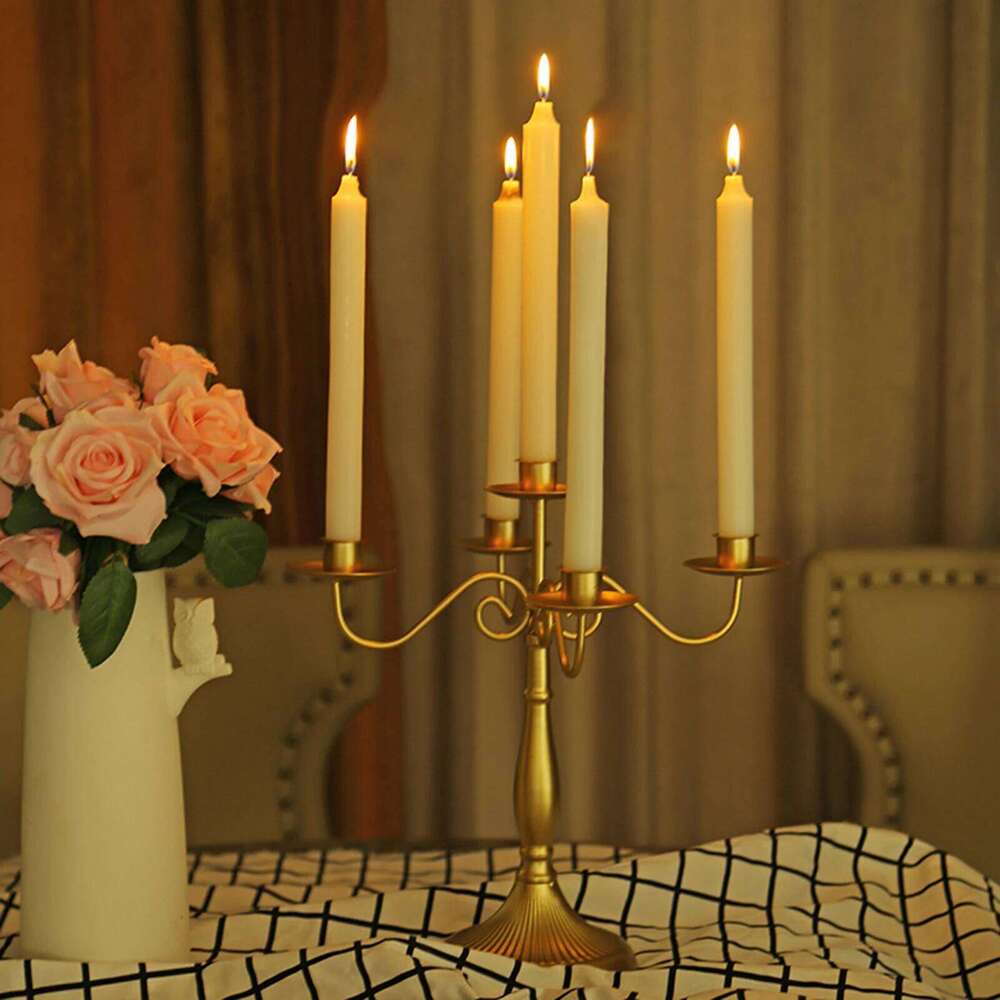 Vintage Table Indoor Candle Holders Sturdy Durable Smooth Finish for Study Room Decor Ornament H260310
