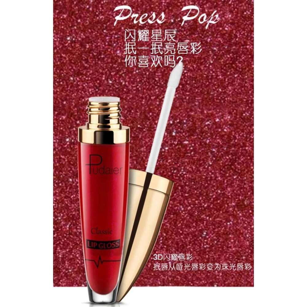Pudaier 18 Color Matte Glitter Liquid Lipstick Set Diamond Shiny Gloss Waterproof Pearl Lipgloss Women Lip Tint Cosmetic New Z260310