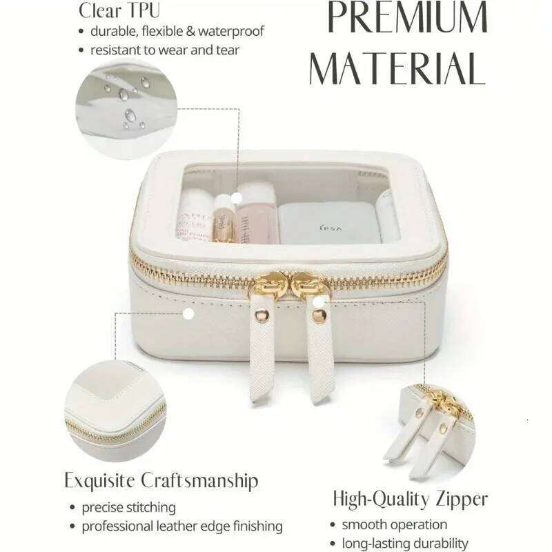 Small Cosmetic Bag Purse Mini Makeup Cute Clear Travel Organizer Case for Toiletry Waterproof Square Pouch Zipper XJ260310