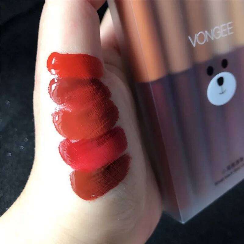 5pcs/set set matte velvet easy to color lipstick female student lip gloss Z260310