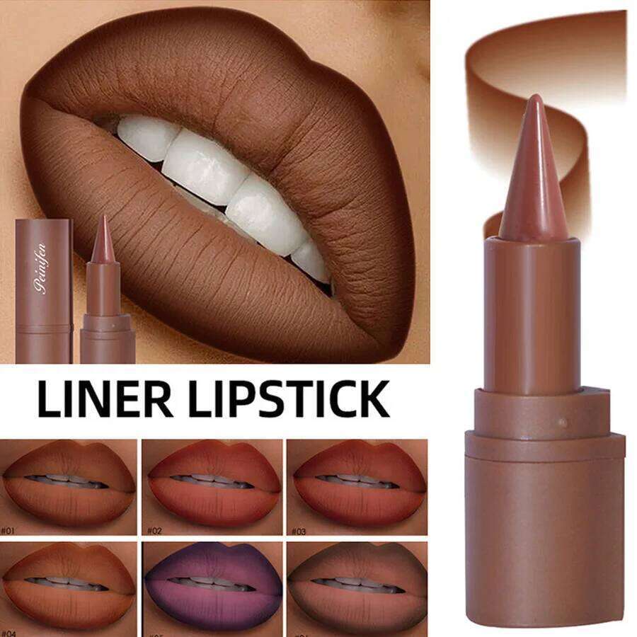 Pointed matte mist long-lasting chocolate lip liner lipstick purple nude red Z260310