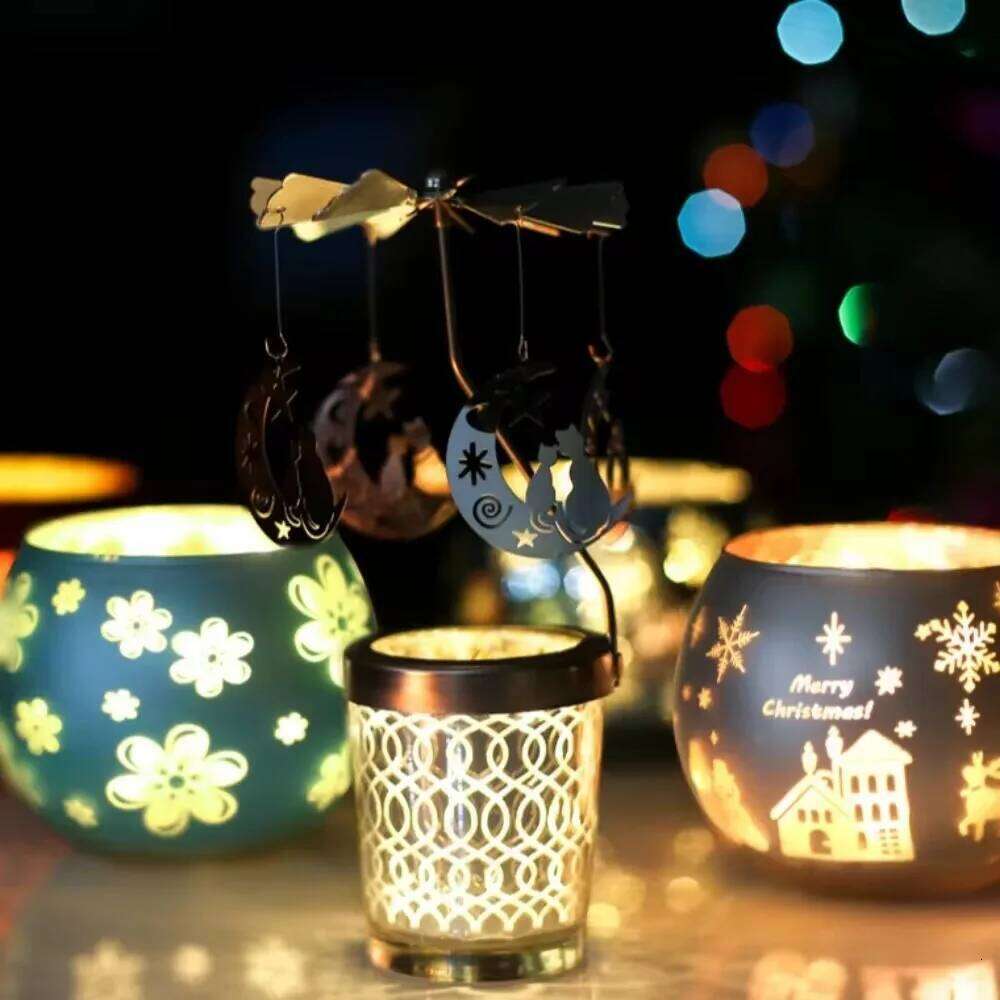 Glass Candlestick Votive Color Candle Cup Holder Tea Light Candelabra for Christmas Wedding Party Home Decore H260310