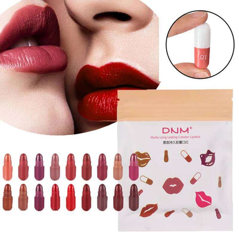 Matte Set Longlasting Waterproof 24H Lipsticks Velvet Macaron Capsule Lip Crayon Non-sticky Easy Color Lipstick Makeup Z260310