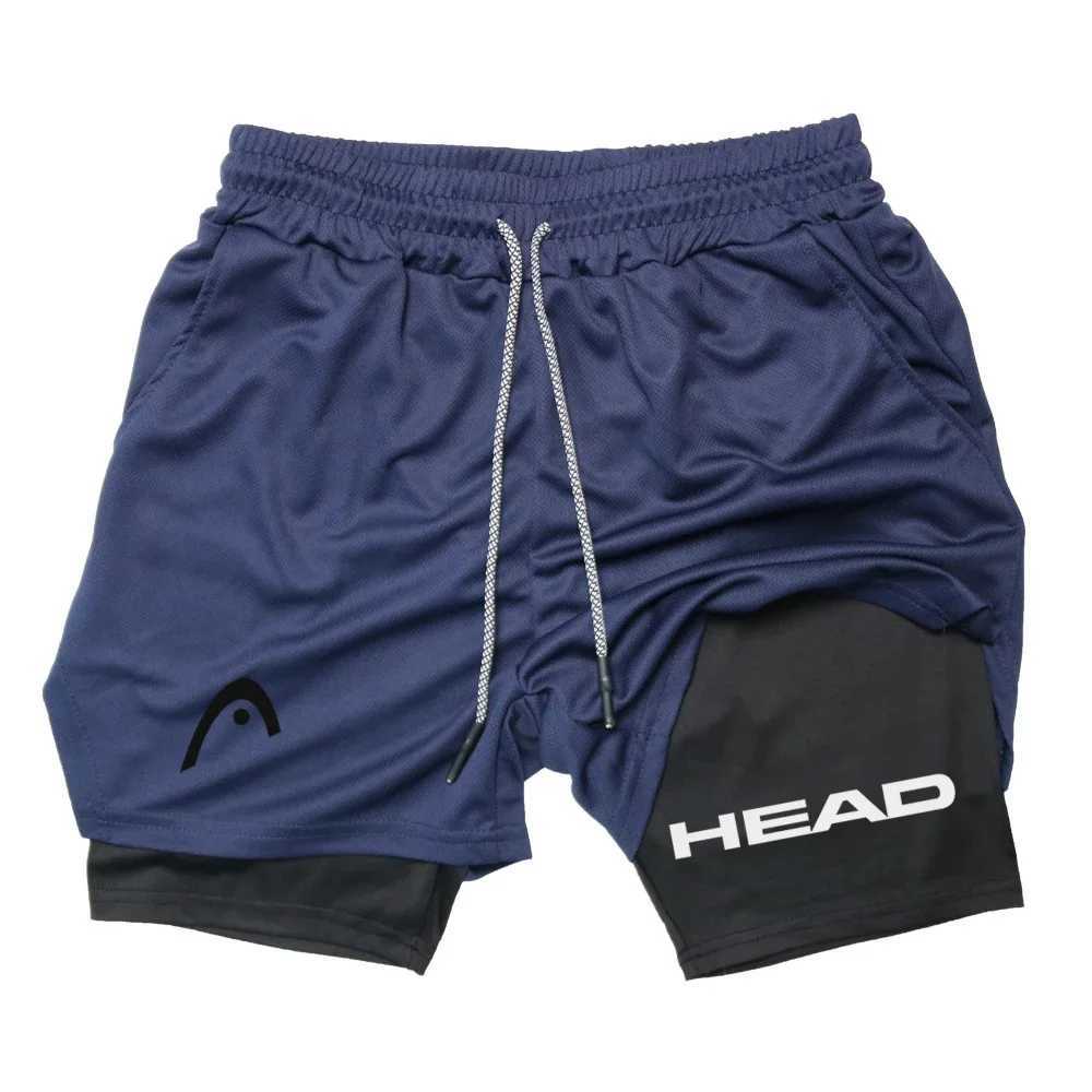 Anime Berserk Head Running Shorts Men Fitness Gym Training 2 in 1 Sports Quick Dry Workout Jogging Double Deck Summer N260310