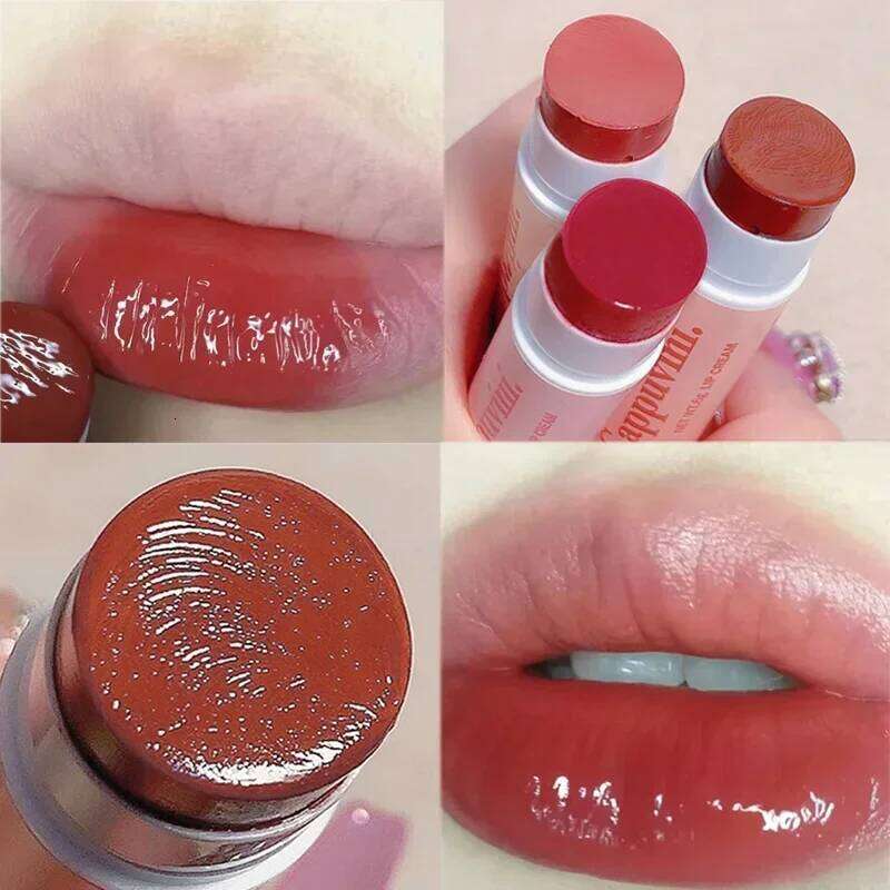 Moisturizing Colored Lipstick Set 1/3PCS Long Lasting Red Balm Waterproof Jelly Solid Lip Gloss Lips Makeup Korean Cosmetics Z260310