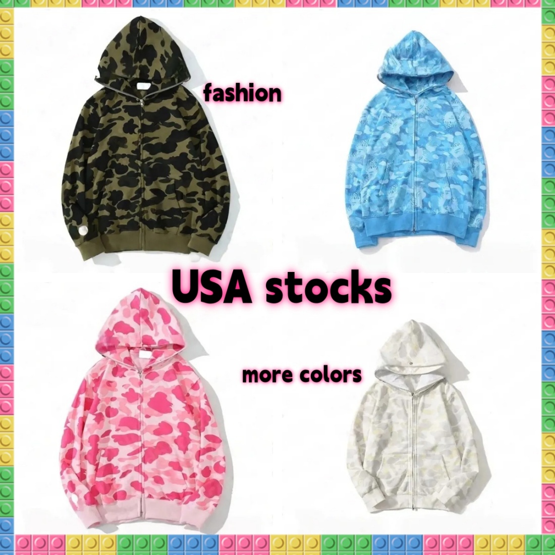 Bapelys Hoodie designer hoodie Mens Womens Hoodies Zip Up Sweatshirt mens hoodies designer hoodie men fashion y2k hoodie Camouflage Jacket Hoody Sweatshirt