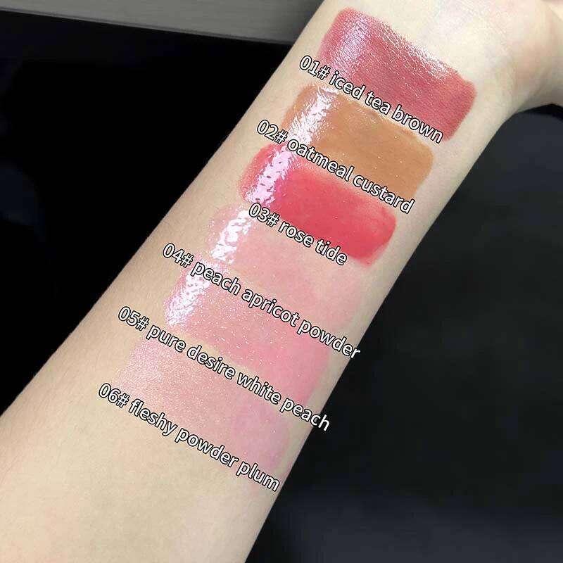 Watery Mirror Warm Change Lipstick Long-Lasting Moisturizing Non-stick Cup Shiny Solid Lip Gloss Red Sexy Lips Makeup Cosmetics Z260310