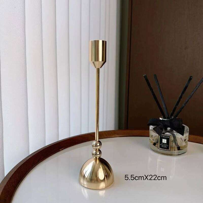 Aluminum Alloy Light Luxury and Simple Candlestick Holders Are Suitable for Romantic Candlelight Dinner Decorations At Home H260310