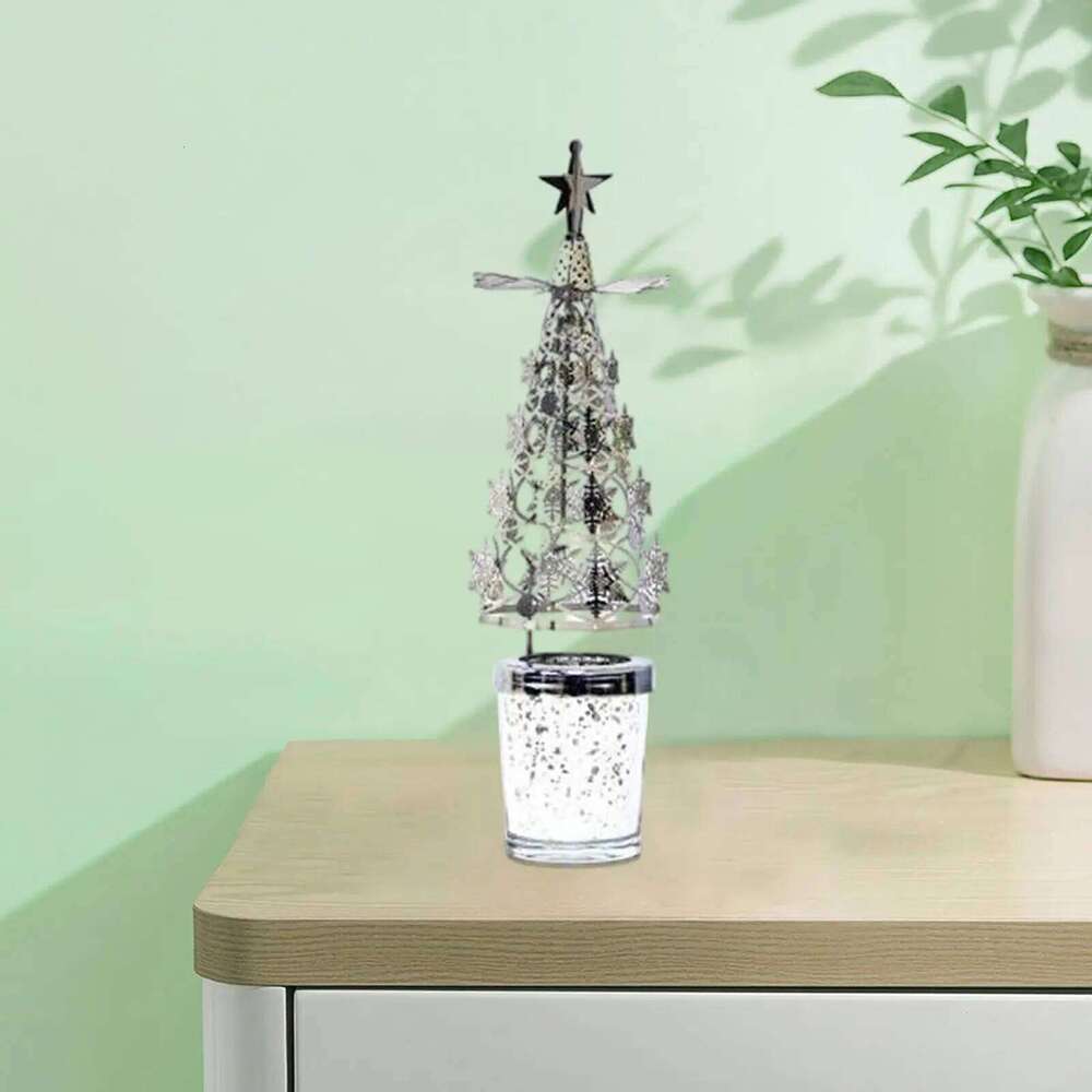 Metal Tealight Holder Spinner Rotating Turning Candle Stick H260310