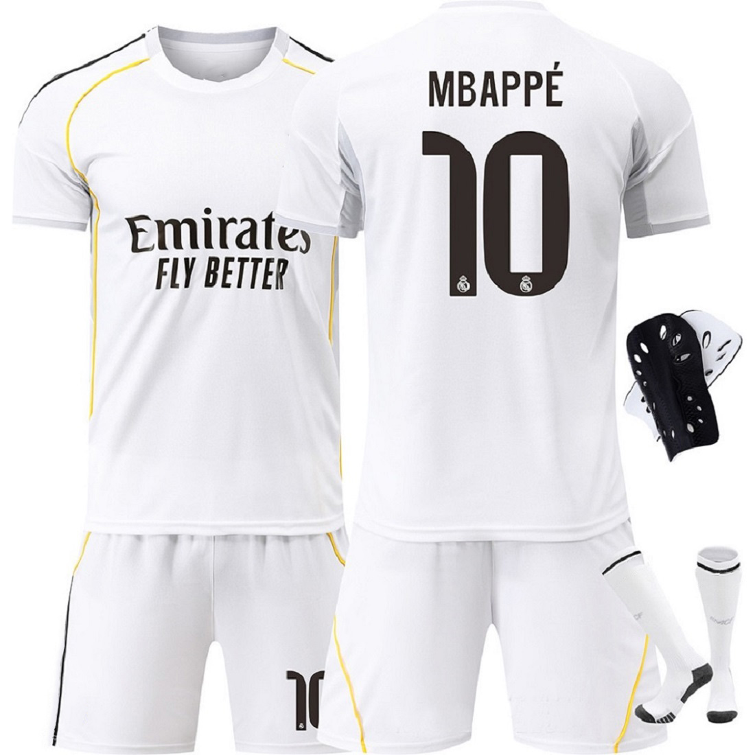 The new 2627 World Cup real madrid jersey No. 5, Bellingham 7 Vinicius 9 Mbappe and Cristiano Ronaldo 7 set correct version football jersey adult training set is popular