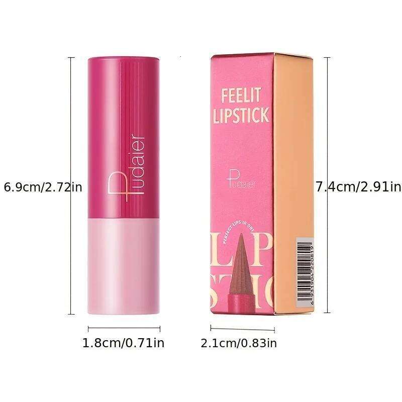 Pudaier Matte Velvet Lipstick & Liner Set - Waterproof Long Lasting Brown Pink Double Ended Lip Makeup Kit, Smudge Proof Z260310