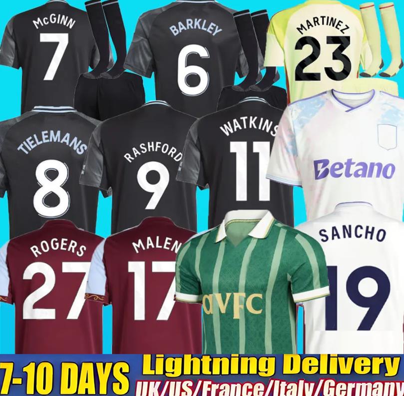 Aston Villashirt 25 26 ROGERS BAILEY MALEN Soccer Jersey 150th Home Away Third 2026 2027 McGINN ONANA WATKINS KONSA MARTINEZ BUENDIA Men Kid Kit Football Shirt top Set