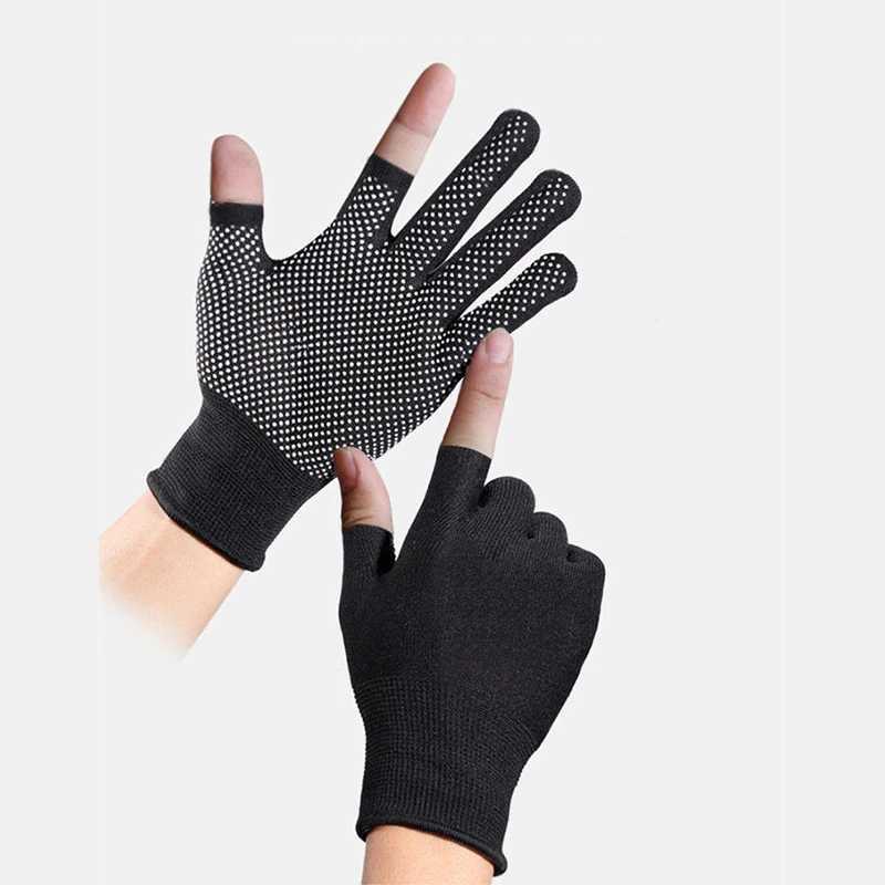 Glue-dot Non-slip Cycling Gloves For Men Outdoor Two-finger Touch Screen Thin Gloves M260311