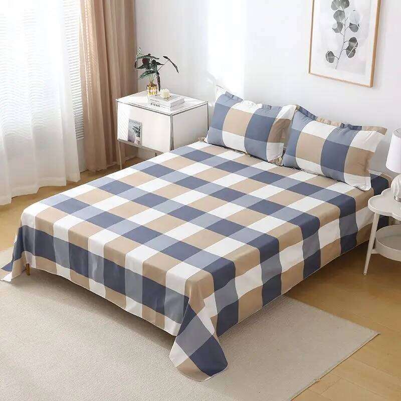 Bohemian Bed Sheet Set - 400TC Mediterranean-Style Cotton with Fade-Resistant Dye for Dorm Essentials H260311