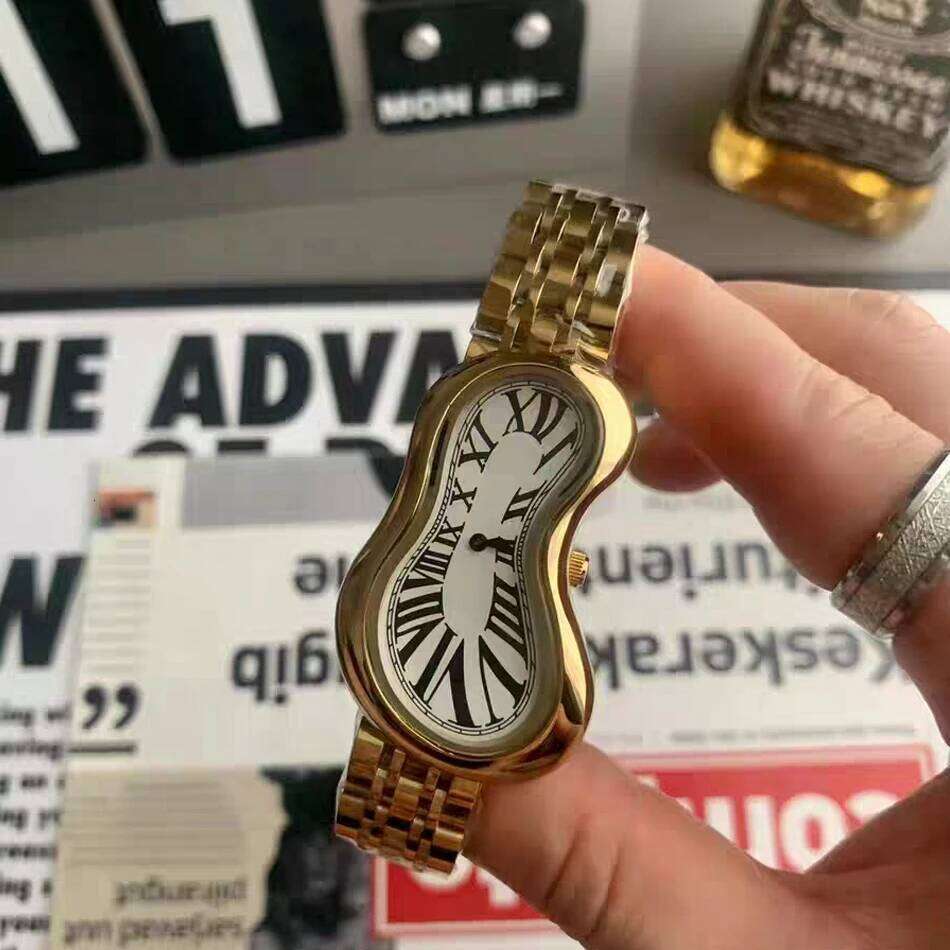 New y2k Fashion Creative Men Women Soft Melting Luxury Streetstyle Irregular Shape Dial Unique Design Quartz Watch