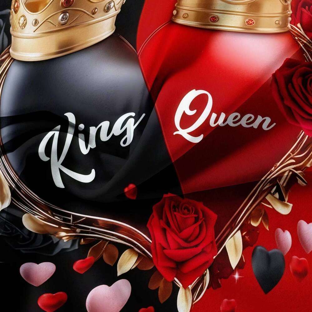 3pcs King Queen Heart-Shaped Love couple Rose Duvet Cover, All-Season High-Definition Print Valentine'S Day Gift H260311