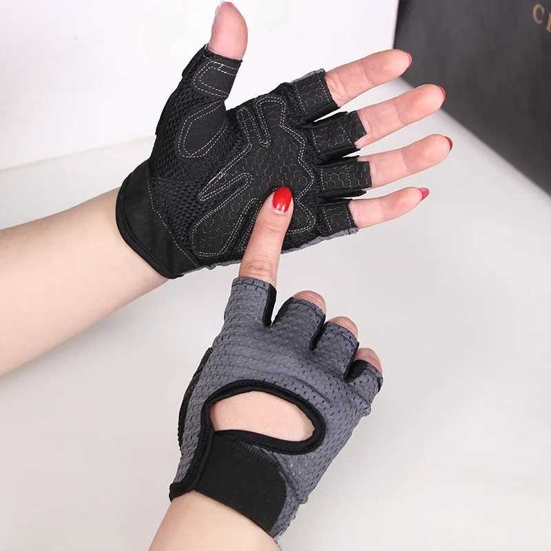 Motorcycle Gloves Cycling Fingerless Professional Gym Fitness Gloves Women Men Breathable Anti-Slip Summer Fishing Bicycle Glove M260311
