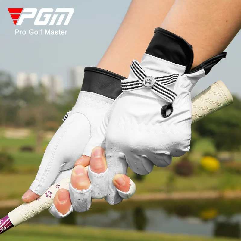 PGM Sheepskin breathabLE gloves for women 1 pair genuine LEather sports gloves for women in the palm anti slip training gloves eLEgant M260311