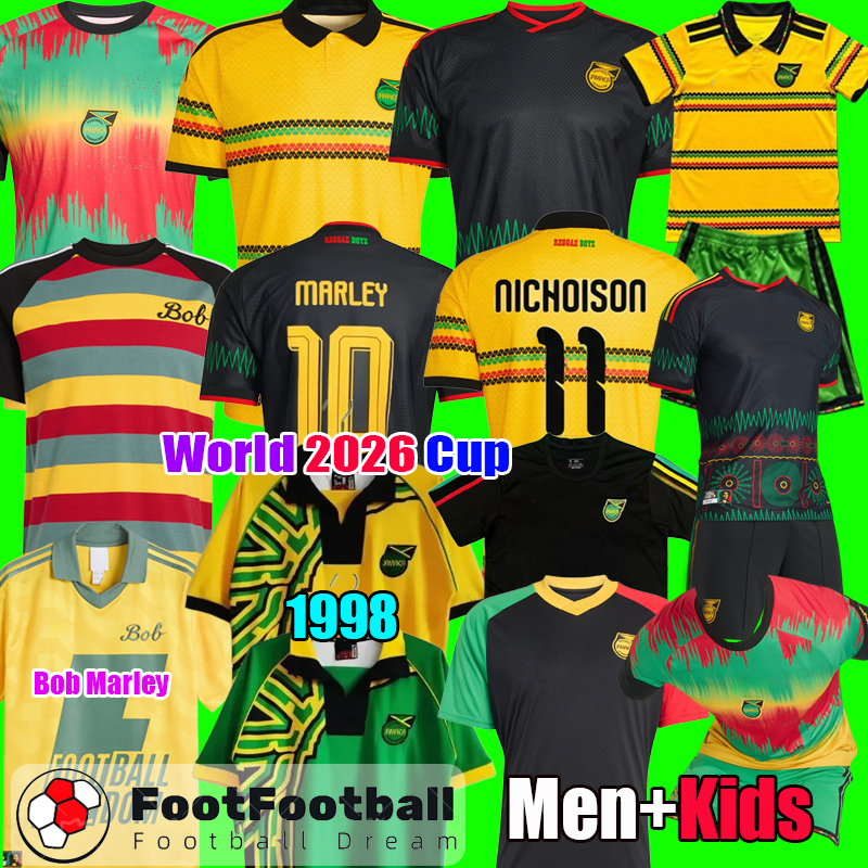 Jamaica Jersey 2026 Soccer Jersey 26 27 2027 Football Shirt Bob Marley Jamaica jersey Camisetas de Futbol men Kids Kit uniforms set tops Pre Match