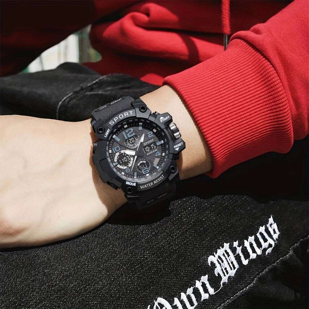 Top-Tier Trendy Fashionable High-Appearance Multifunctional Led Large Dial Outdoor Sports Watch for Men and Women Teenagers