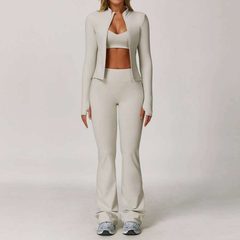 2/3PCS Suit Gym Set Women Tracksuit Running Workout Clothes Long Sleeve Sports Bra Athletic Wear Yoga Clothing 26H0311