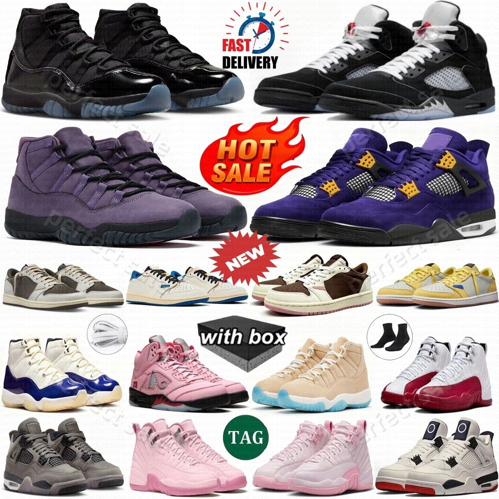 Designer shoes 4s 5s 11s Gamma Blue 11 Black Cat 2025 With Box women men Pearl H-Town Varsity Red Pearl Taxi Pink Orchid Canyon Thunder Purple sneakers trainers sports