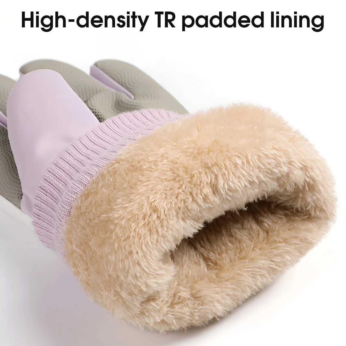 Ski gloves are warm cold resistant thick slip resistant splash proof and suitable for outdoor hiking and cycling in winter M260311