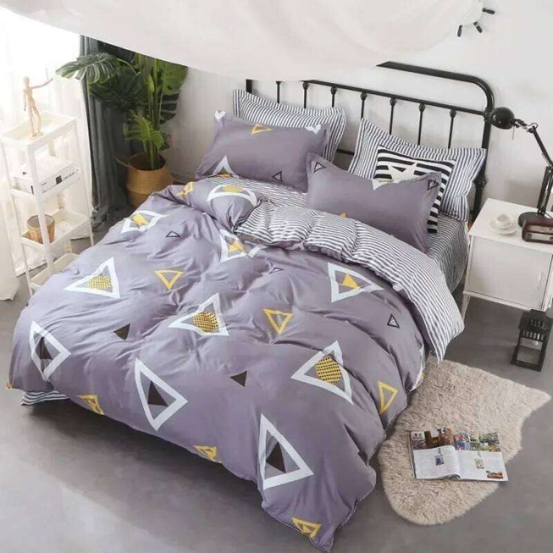 New Comfortable Soft Skin-friendly Aloe Vera Four-piece Set Active Cotton Bedding Sheet Quilt Cover H260311