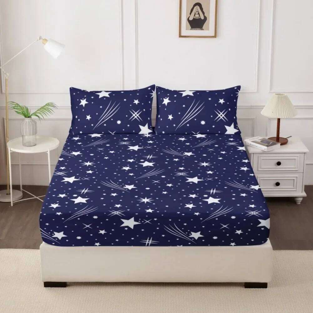 Cover Bedroom Bedding 3 Piece Printed Set one Bed Sheet and Two Pillowcases Una Sbana Y Dos Fundas De Almohada H260311