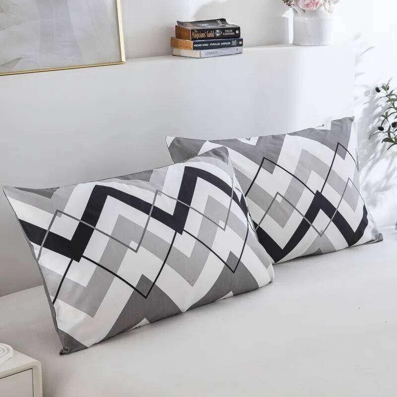 Abstract Geometric Duvet Full Queen Size Wave Pattern Bedding Set Farmhouse Comforter Microfiber Chevron Quilt Cover H260311