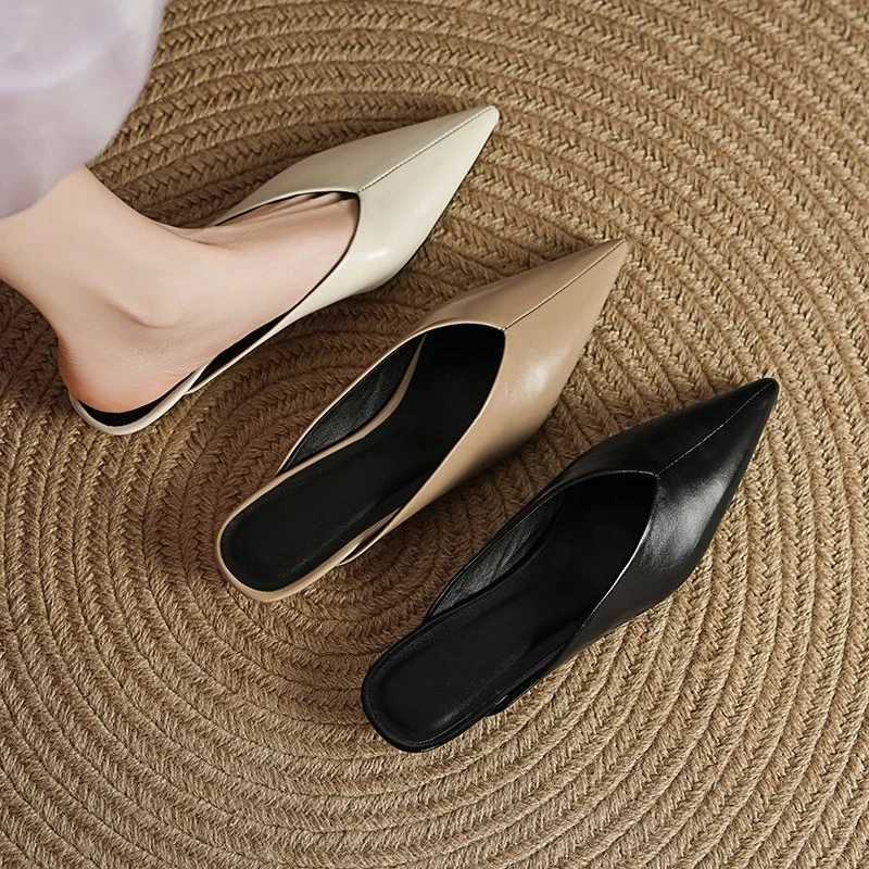 Spring Summer Wedges Heel Women Mules Fashion Cover Toe Slip On Slide Ladies Street Style Party Dress Sandalias K260311