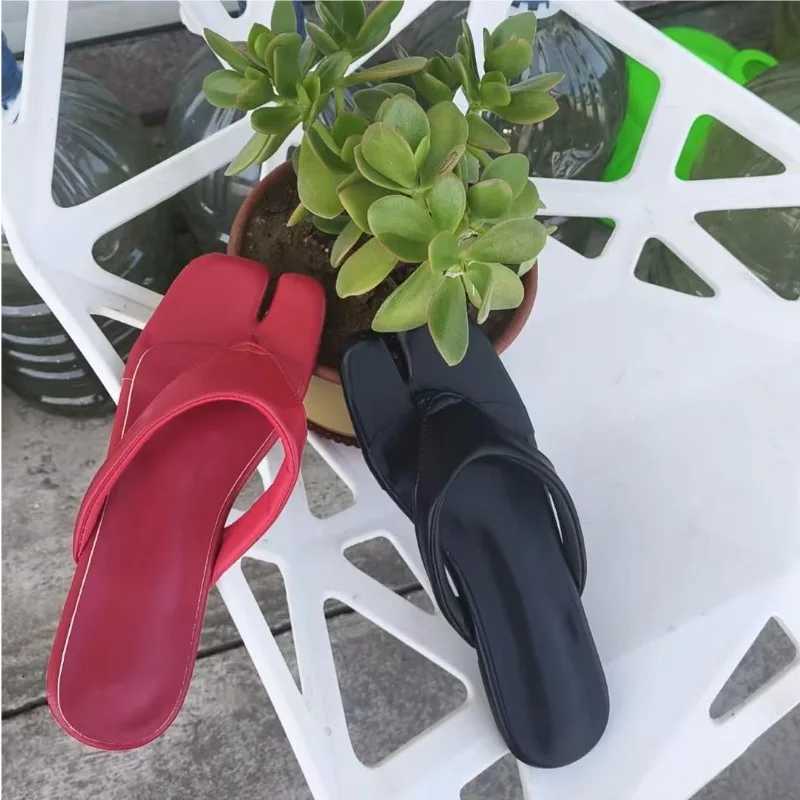 Split toes Flats Sandals Women Slides Shoes Square Toe Flip Flops Clip Toe Casual Summer Beach Walking Sandalias K260311