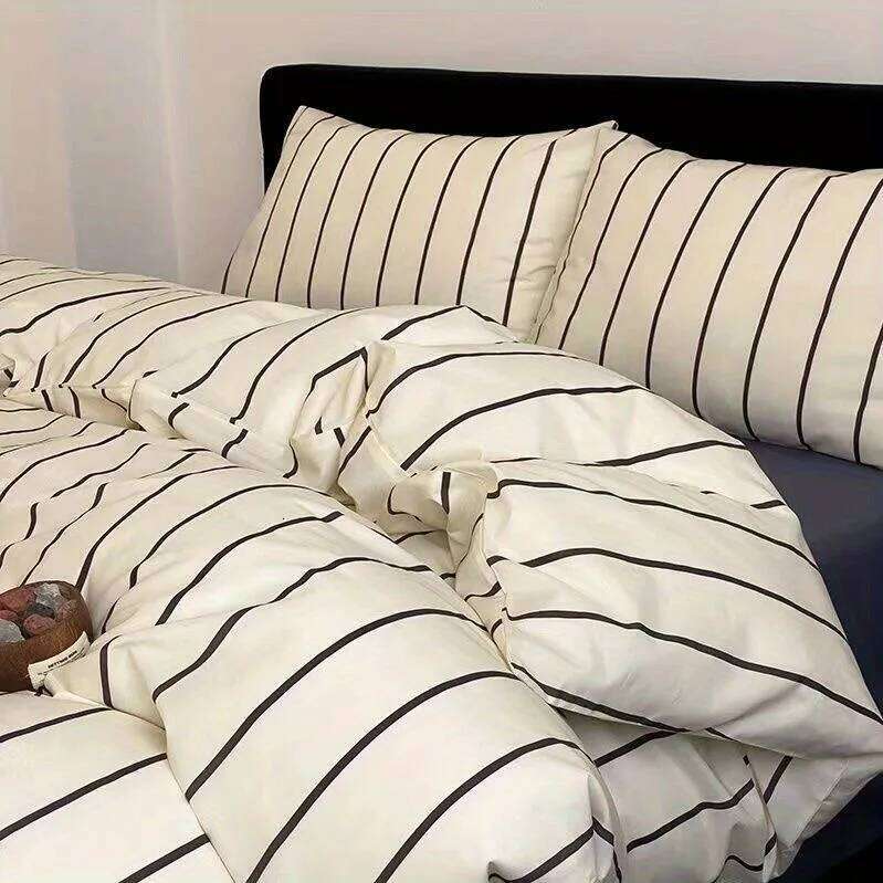 Ins Black Dot Set Flat Sheet Duvet Cover Twin Full Queen Nordic Bed Linen Boy Girl Bedding Sets H260311