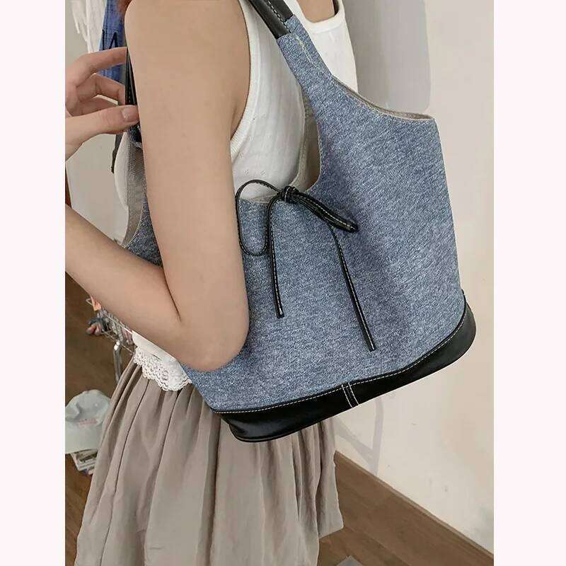 Large Capacity Women's Simple Shoulder Bag Contrast Colour Female New Underarm Bags Casual Fashion Ladies Tote Purse Handbags XJ260311