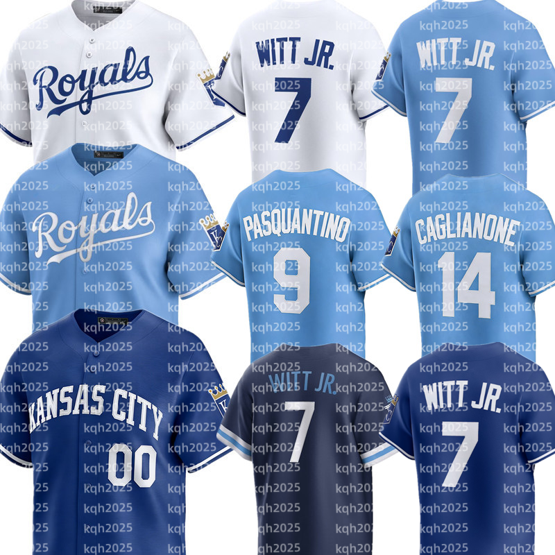 Custom Royals Baseball Jersey Bobby Witt Jr. Salvador Perez Bo Jackson Vinnie Pasquantino Jonathan India Maikel Garcia Isaac Collins Cole Ragans Jac Caglianone