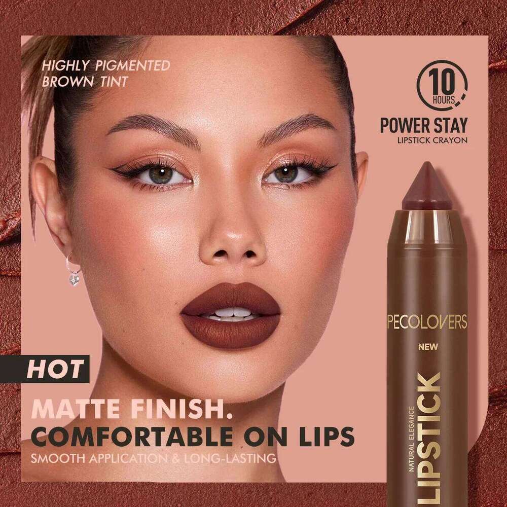 1PC Smooth Lipstick, Long Lasting, Waterproof, High Pigment, Daily Use, Lip Makeup W260311