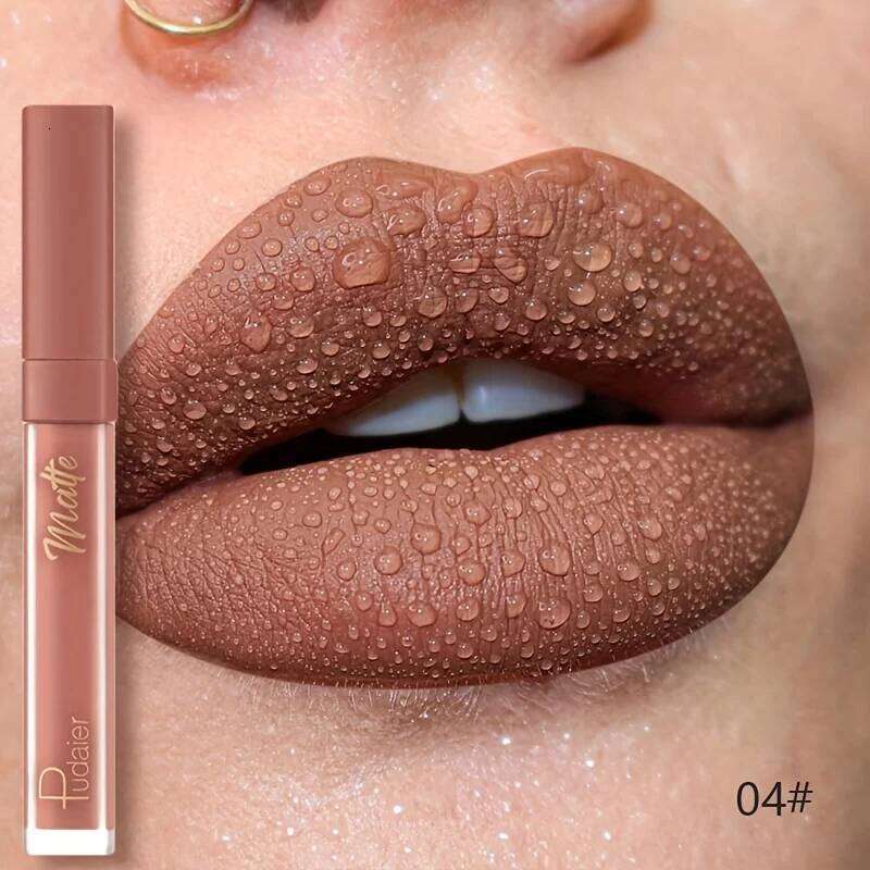Long Lasting Velvet Glaze Matte Finish Waterproof, Smudgeproof, Lipstick suitable for multiple scenes, Everyday Lip Color W260311