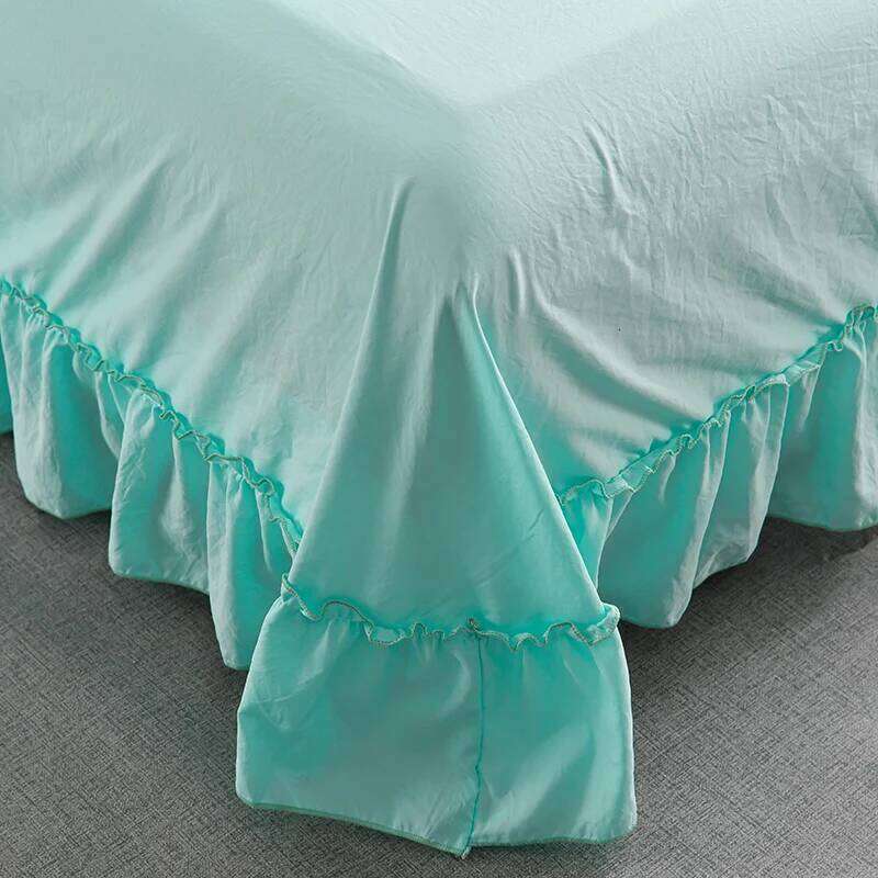 1/3Pc Korean Princess Ruffles Flowers Embroidery Summer Bedspread on The Bed Quilt Air-conditioning Blanket Bedding Set H260311