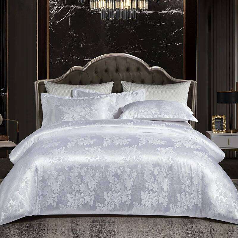 New 3pcs Duvet Cover and Pillow case Set No Filling European Light Jacquard Woven Polyanthous Type Family bedroom Bedding H260311 - view 6