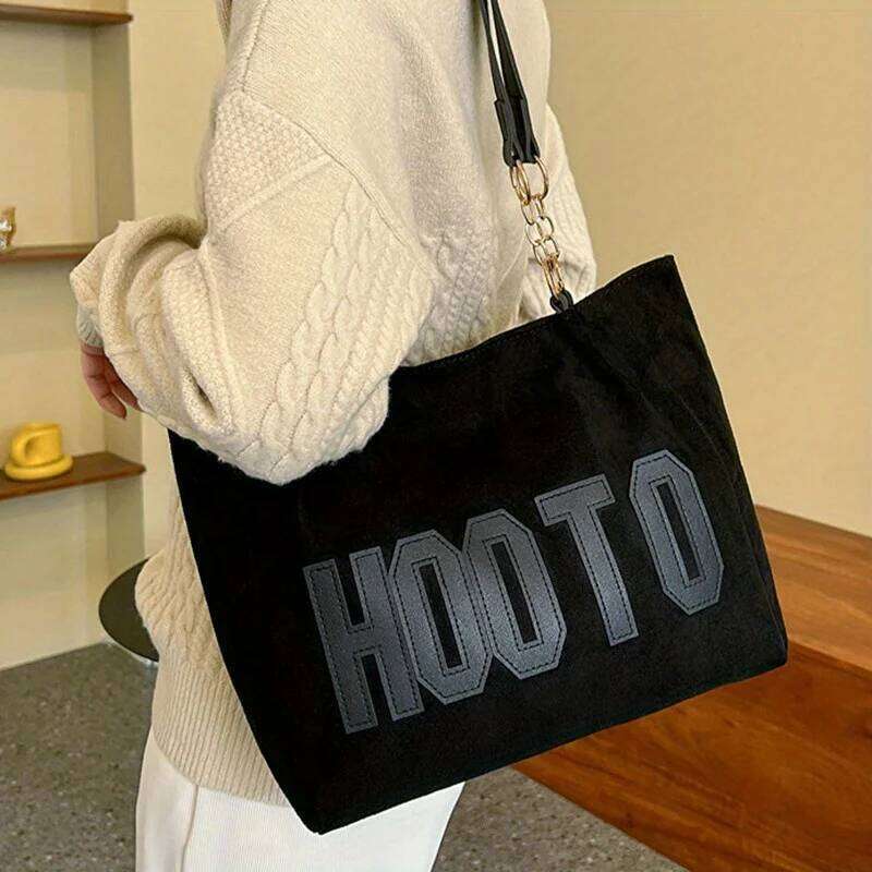 Vintage Embroidered Women's Tote Bag, Chic Handbag Shoulder Bag with Zipper Closure, Polyester Lining Casual, Weddings, Parties XJ260311