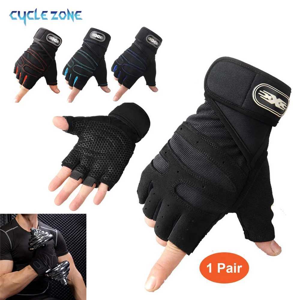 Workout Gym Gloves Men and Women Fitness Half Finger Gloves Wrist Support Exercise Training Fitness Gloves Non-Slip Breathable M260311
