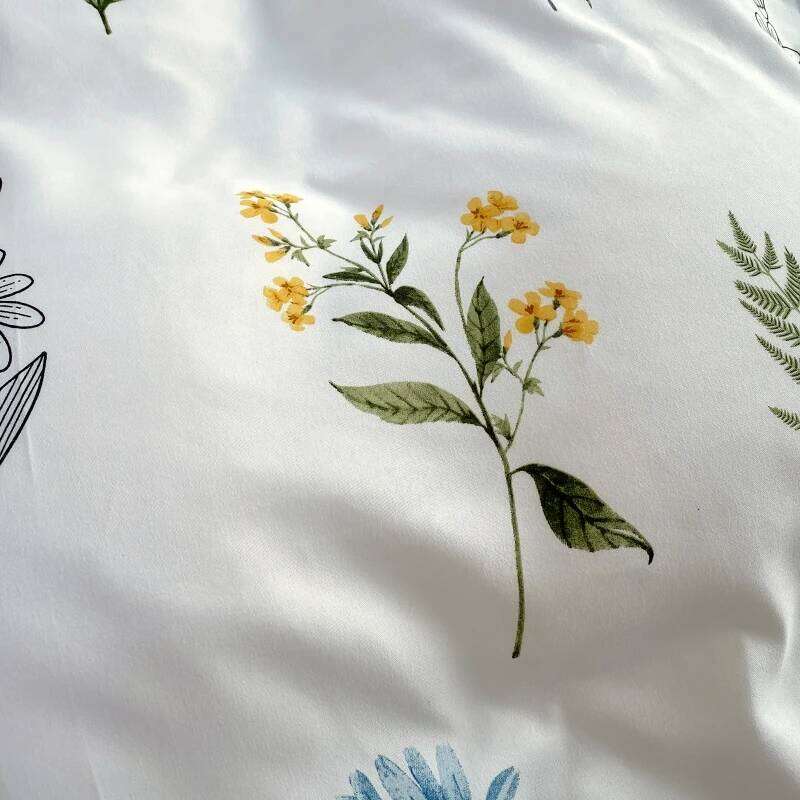 3pc Flower Pattern 1pc Duvet Cover 2pc Pillowcase, Without Core, Soft Skin Friendly, Single/Queen Size Bedding Set H260311