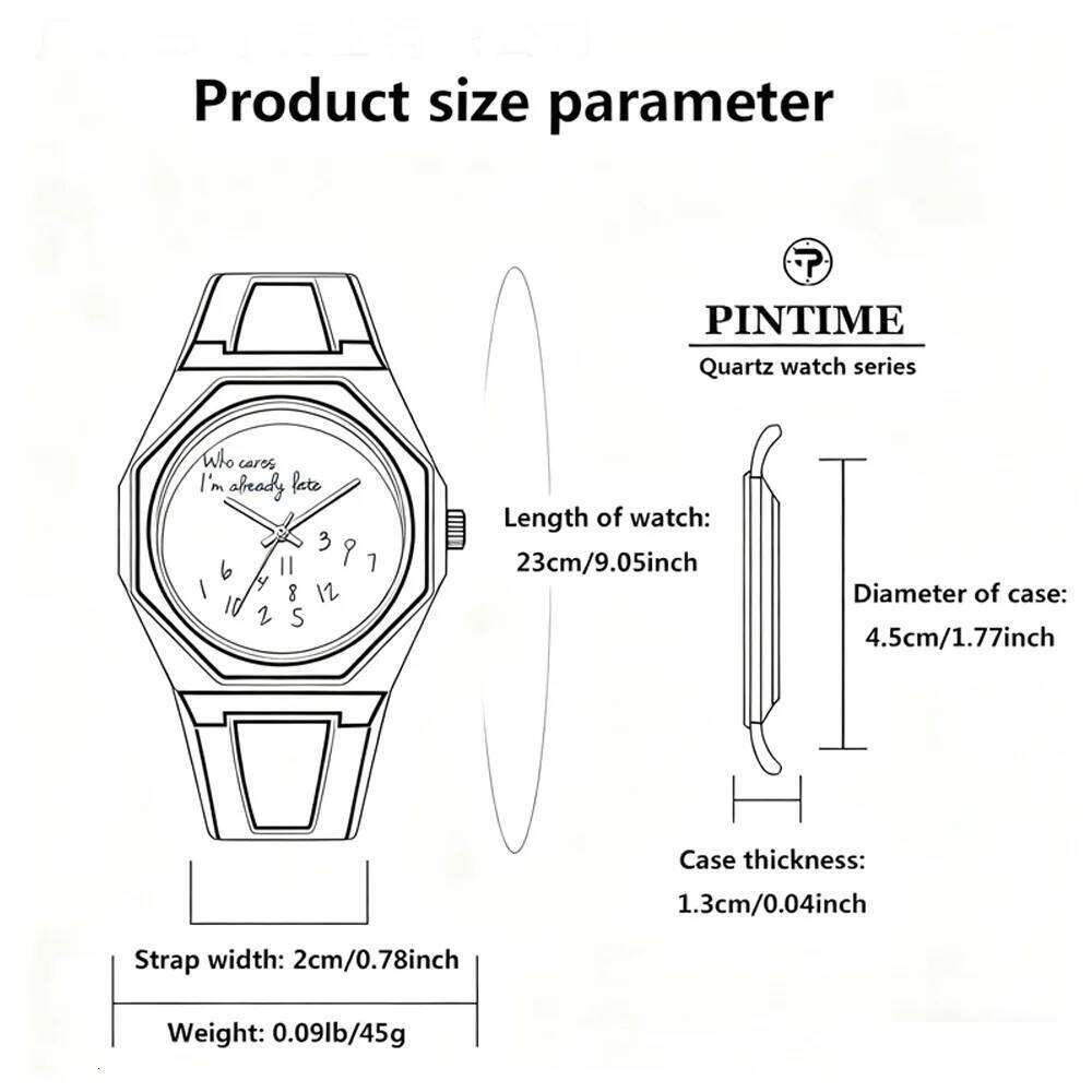 Men's Sports Electronic Quartz Wristwatch Anime-inspired minimalist design Lightweight buckle closure Unisex student timepiece