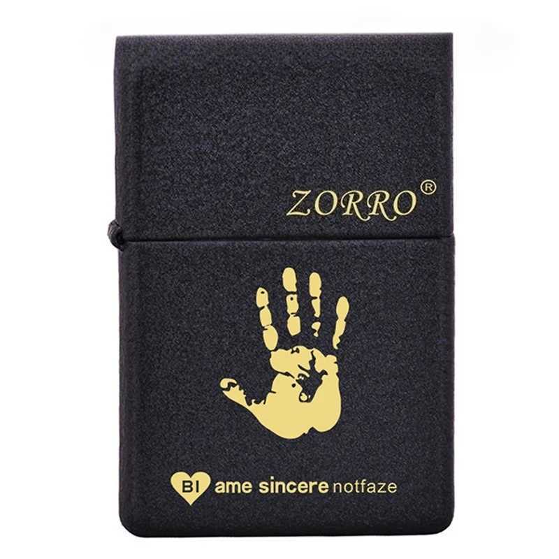 Black Matte Kerosen Lighter Windproof Grinding Wheel Ignition EnGRAVing Brass Lighter Can Be Customized N260311