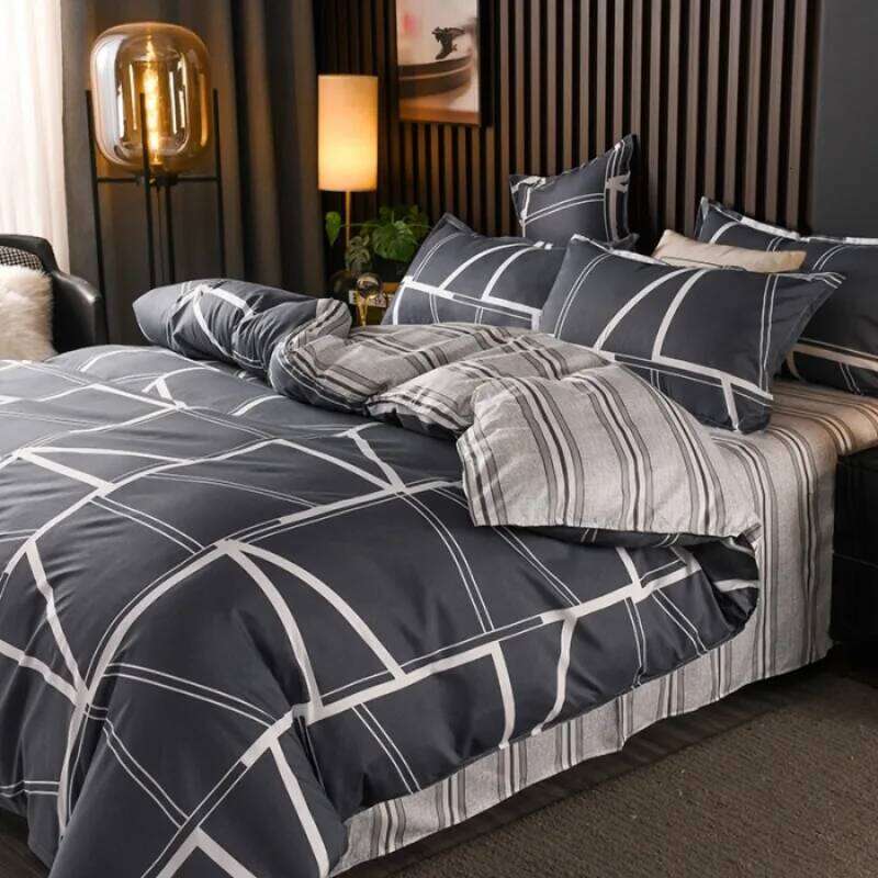 New comfortable soft popular aloe vera cotton autumn and winter duvet four piece set dormitory H260311